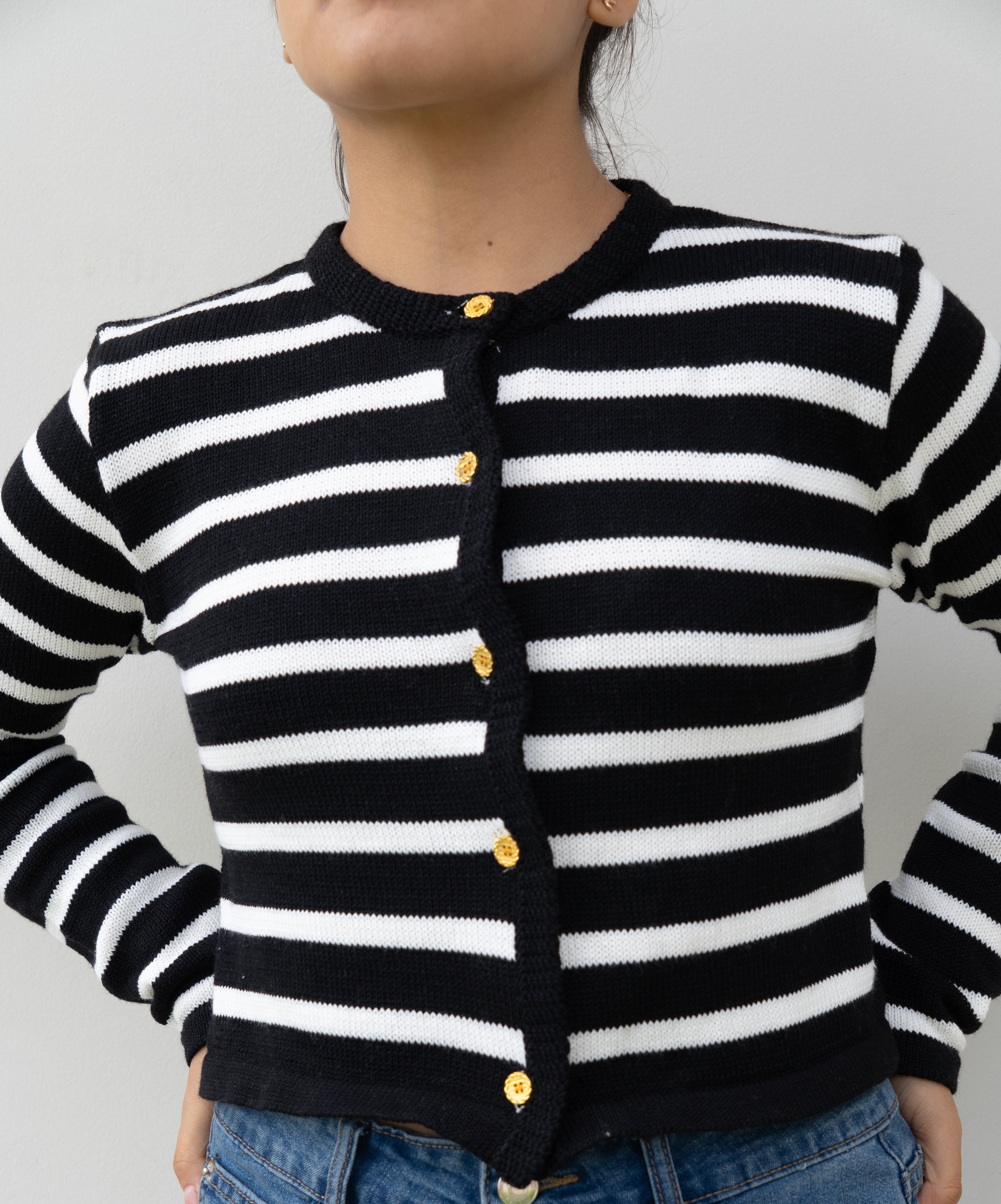 Cardigan a rayas