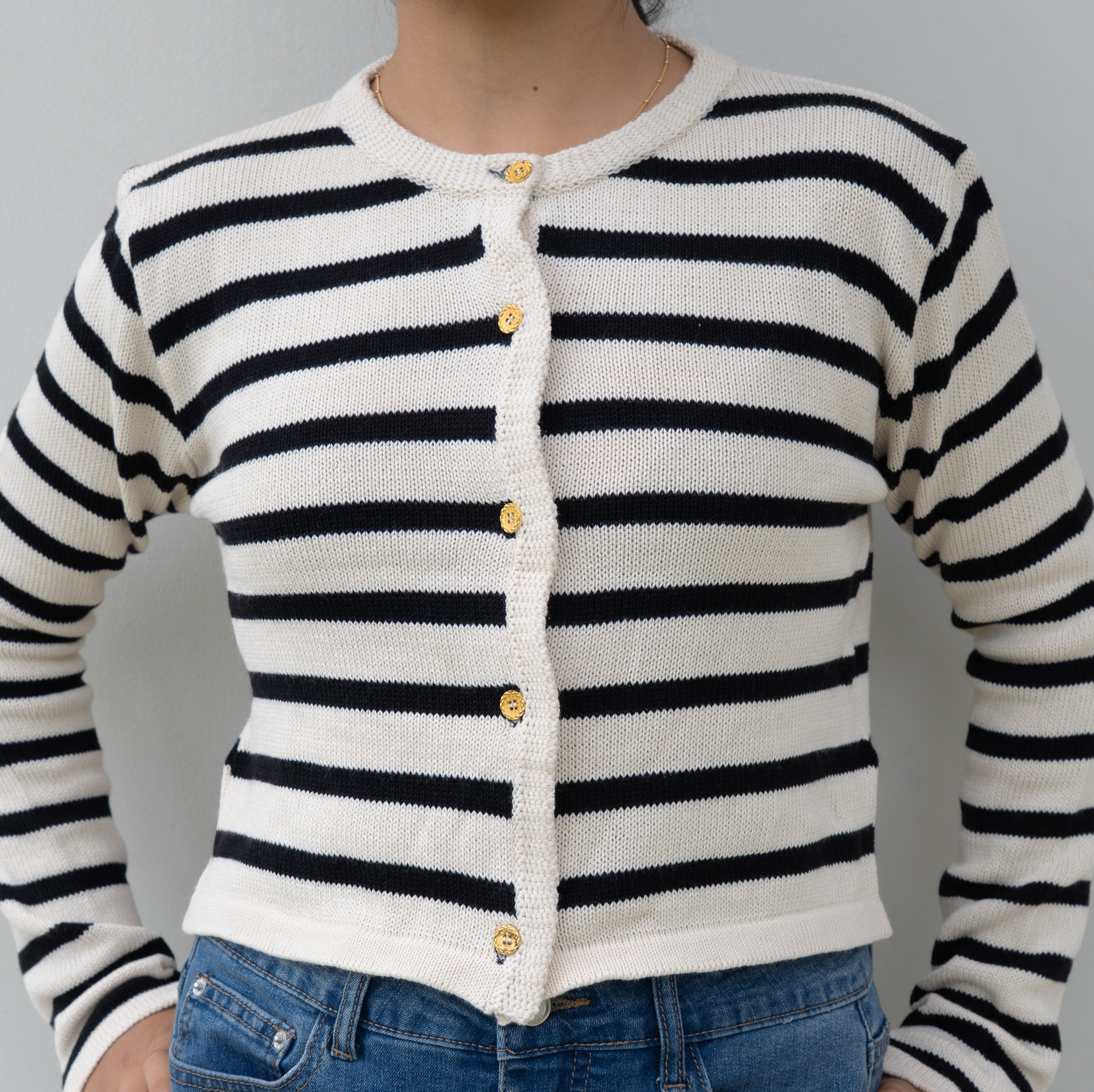 Cardigan a rayas